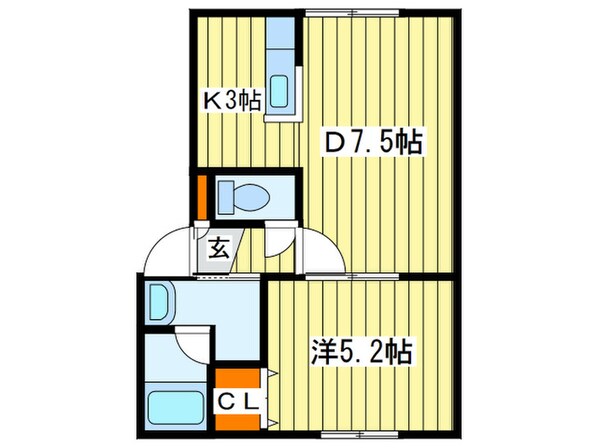 オカップ・Ｓの物件間取画像